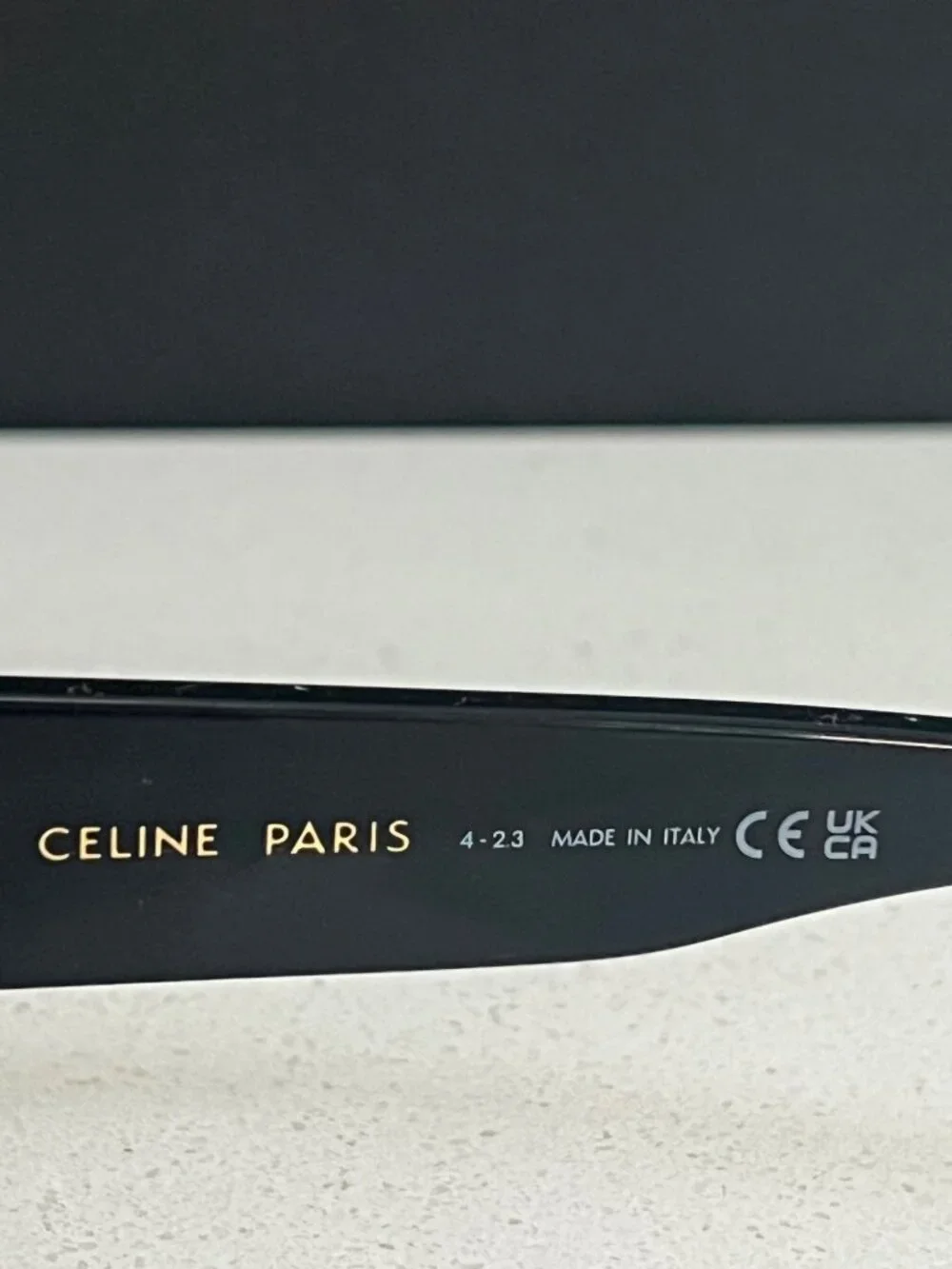 CELINE CL40280U 01A Bold Three Dots 54MM BLACK Rectangular Sunglasses
